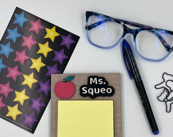 Cadeaux pour enseignant, Porte-notes, Porte-poste, Cadeaux personnalisés pour enseignant, Cadeau de fin d'année pour enseignant, Merci enseignant