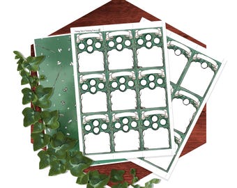 Cartas de hechizo de druida: Cartas rellenables de Luna y Bosque (Descarga digital)