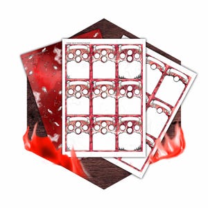 Cartas de hechizo de DnD para tu hechicero, ilustradas y de doble cara. Bola de fuego. Metamagia. Descarga digital rellenable.