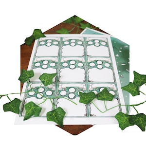 Cartas de Magia D&D para o seu Druida, ilustradas e com dupla face. Tema Lua e Floresta. Folha A4.
