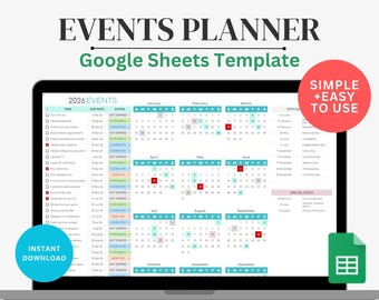 Upcoming Event Calendar Template Google Sheets Spreadsheet 2026