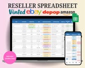 Reseller Spreadsheet | Inventory Tracker for Resellers | Profit & ROI Calculator | eBay Vinted Amazon Seller Dashboard Google Sheets