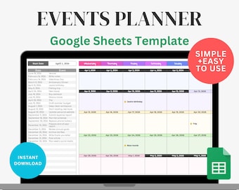 Upcoming Event Calendar Template Google Sheets Spreadsheet 2026, Vacation Calendar Spreadsheet 2027, 2028