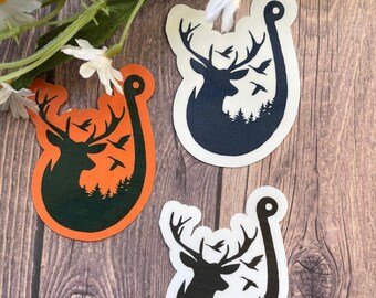Hunting & Fishing Waterproof Sticker/Magnet