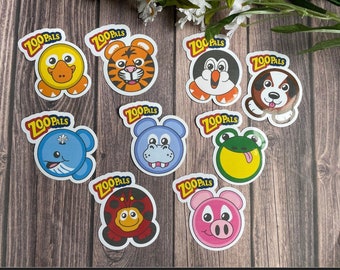 ZooPals-Themed 2000s Nostalgischer Wasserfester Sticker/Magnet
