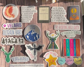 Throne of Glass, ACOTAR, Crescent City, Sarah J Maas-Themed Romantasy Waterproof Sticker/Magnet
