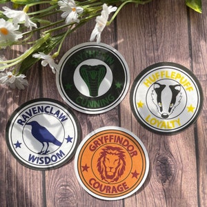 Wizard Houses Circle  Waterproof Sticker/Magnet