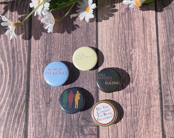 Apenas assassinatos no botão Pin / Pinback com tema de construção