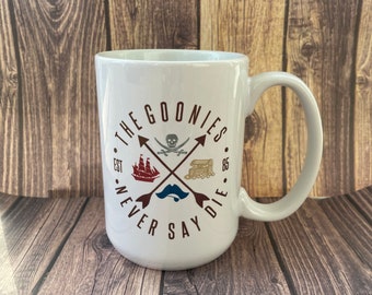 The Goonies-Themed Mug (Front and Back); Data, Chunk, Sloth, Fratellis