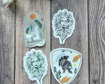 Greek Mythilogy and BookTok-Themed Waterproof Sticker/Magnet: Song of Achilles, Circe, Medusa/Stone Blind