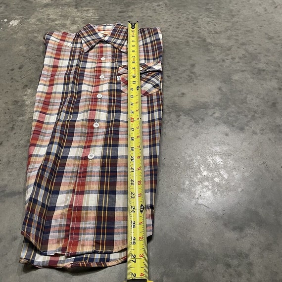VTG 80s Levi’s Deadstock Flannel Plaid Shirt Small - image 3