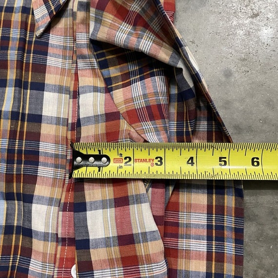 VTG 80s Levi’s Deadstock Flannel Plaid Shirt Small - image 5