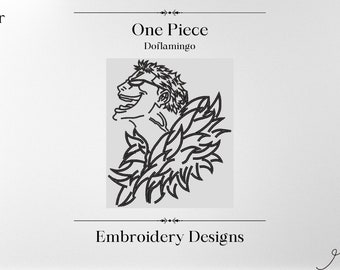 One Piece Embroidery Digital File - Doflamingo