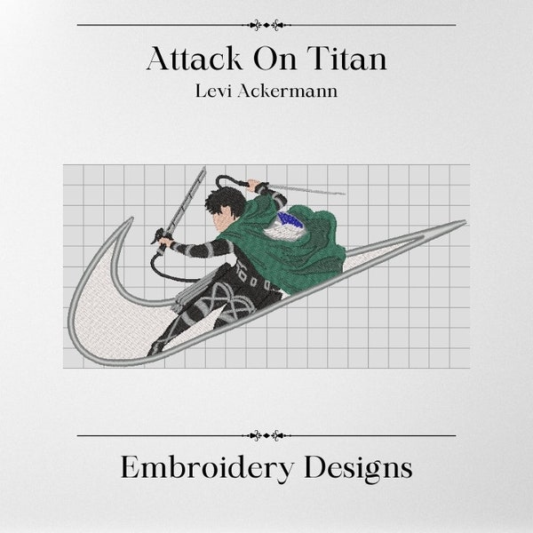 Attack On Titan Embroidery Digital File - Levi Ackermann