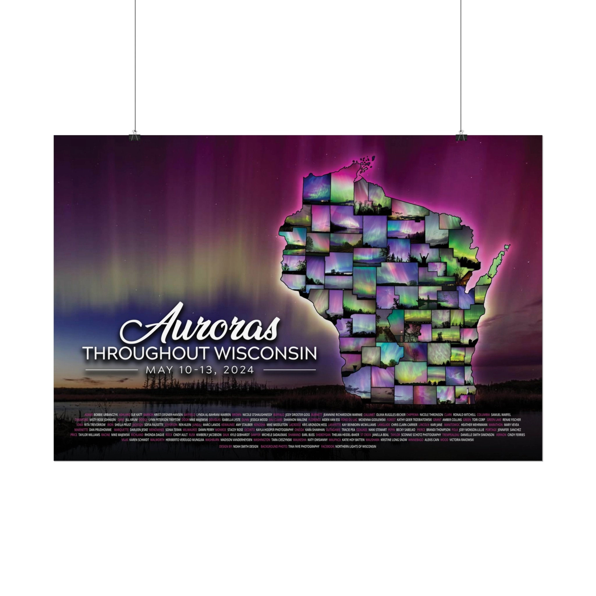 Auroras of Wisconsin, Northern Lights Wisconsin, May 1013, 2024, Print