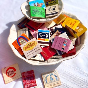 Vintage Matchbooks, Lot of 5 10 20, Random matchbooks, Vintage Hotel matches, Match Boxes, Vintage Restaurant Matches