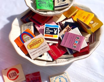 Vintage Matchbooks, Lot of 5 or 10, Random matchbooks, Vintage Hotel matches, Match Boxes, Vintage Restaurant Matches, Party Favors.