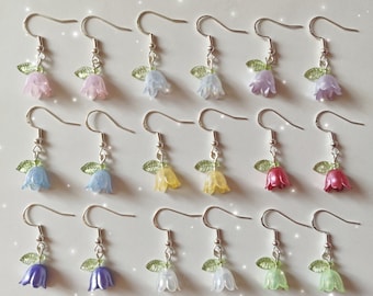 Handmade Lily of the Valley Earrings: Sterling Silver Spring Flower Jewelry