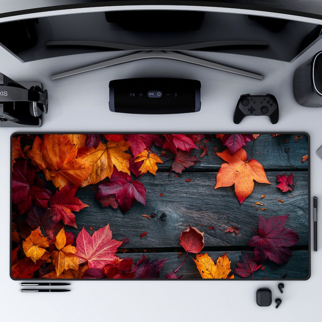 Fall Colors Desk Pad, Autumn Scene Desk Mat, Desk Mat Cute, Mousepad ...