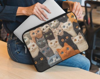 Animal Paw Print Laptop Sleeve 15.6 Inch, Dog Cat Paw Print Computer