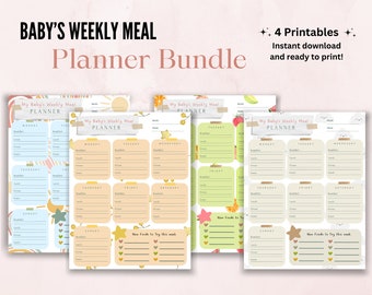 Baby Weekly Meal Planner | Printables | Complementary Foods