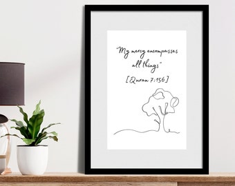 Minimalist Quran Verse Print: Islamic Wall Art (Digital Download)