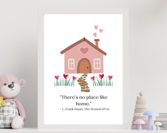 Wizard of Oz Print: No Place Like Home Quote (Digital Download)