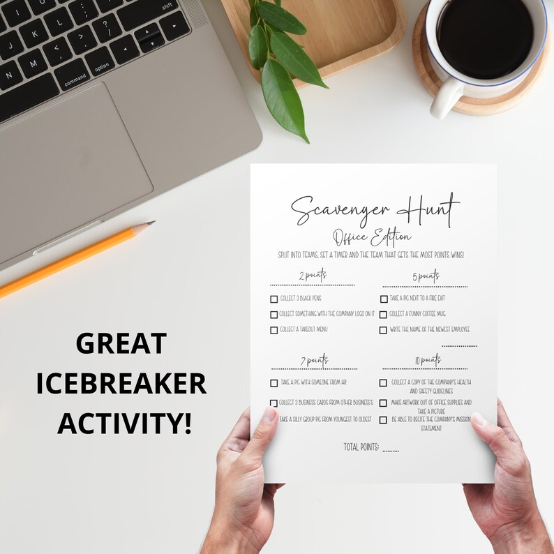 Office Scavenger Hunt Fun Team Building Games Ice Breaker Games for