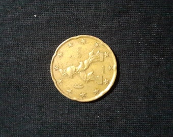 希少な20ユーロセントコイン 2002年 イタリア - ボッチョーニの彫刻