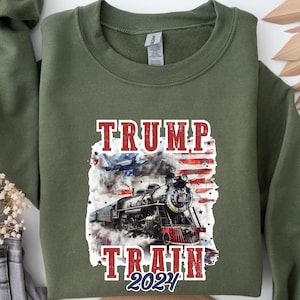 Trump Train Sweatshirt, President Trump Sweater, Trump MAGA Shirt, 47th President Trump Shirt, Republican Christmas Gift, Patriotic Shirt