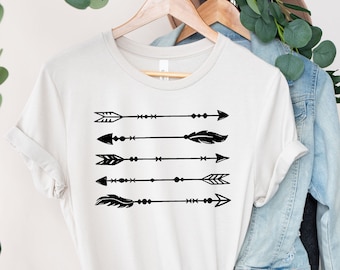 Boho Western Arrows Shirt, Wild West Tee, Outdoor Lover, Women's Southwestern Shirt, Boho Top, Boho Arrow T-Shirt, Southwest Graphic Shirts