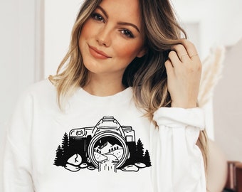 Photographer Sweatshirt, Camera Sweatshirt, Photography Crewneck, Photographer Shirt, Photographer Gift, Camera Hoodie, Photography Lover