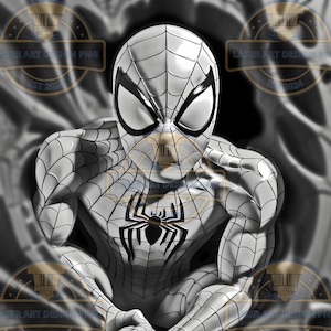 Laserbranden PNG - 3D-illusie - graveren - klaar voor laser - Lightburn-bestand - digitaal ontwerpbestand - muurlijst - filmpersonage - superheld, png