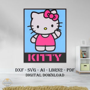 Anime Character Layered 3D - Wall Frame - Laser Cut Template - Cricut - Cartoon SVG - Wall Decor For Glowforge - DXF - PDF - Lightburn - 048
