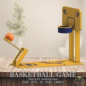 Juego de mesa / Tablero de madera para baloncesto / Juegos de mesa divertidos para toda la familia / Archivo de diseño digital listo para láser / DXF, PDF, SVG