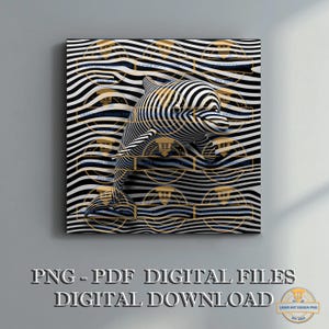 Optische Täuschung - Atemberaubende PNG-Dateien für Laserschnitt und -druck, Einzigartige Wanddekoration, Kreative Kunst für Zuhause, Grafikdesign, Tierdekor