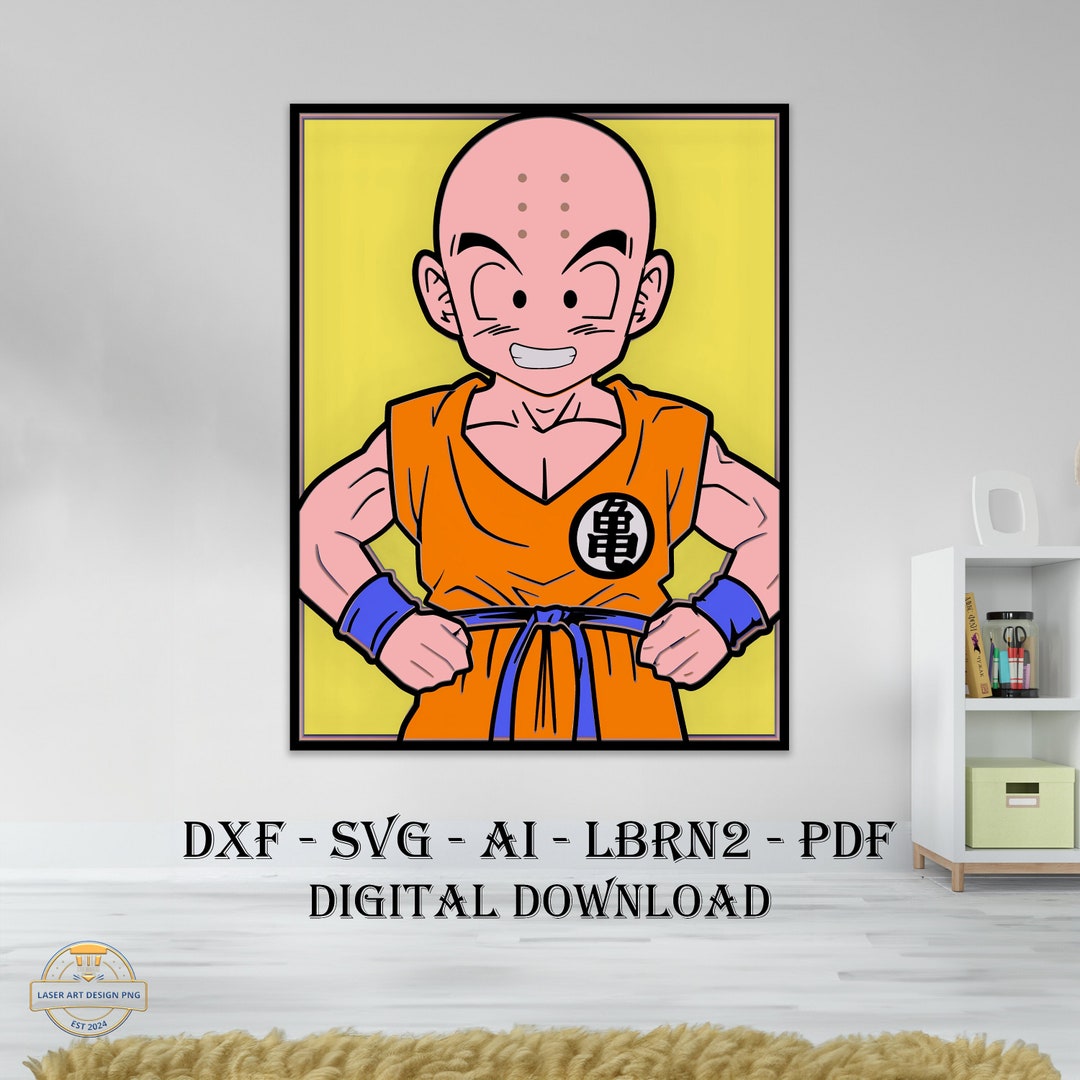 Anime Character Layered 3D Wall Frame Laser Cut Template Cricut Cartoon ...