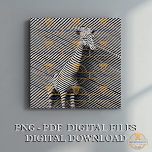 Optische Täuschung - Atemberaubende PNG-Dateien für Laserschnitt und -druck, Einzigartige Wanddekoration, Kreative Kunst für Zuhause, Grafikdesign, Tierdekor