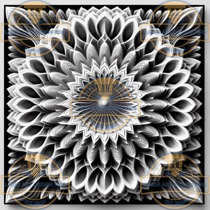 3D Mandala Laser Engraving Design: Illusion Art (Digital Download)