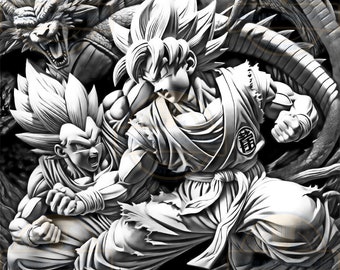 3D Illusion Wood Carving | Energy Surge Fighter | Laser Engraving PNG
