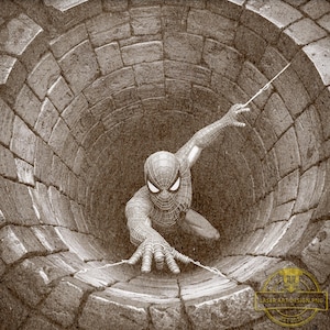 Ilusión 3D de tallado en madera / Guardián de rastreadores web / Grabado láser PNG