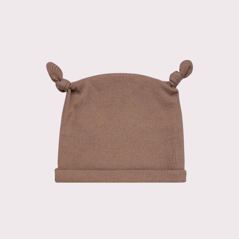 Personalisierte Baby Mütze Süße Beanie für Babys Braun