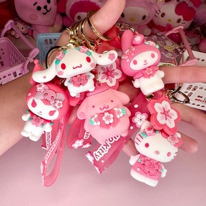 Kawaii keychain set, Japanese keychains, anime