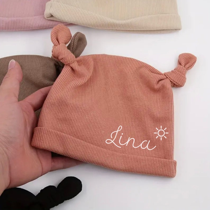 Personalisierte Baby Mütze Süße Beanie für Babys Bild 2