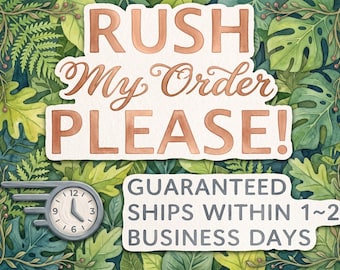 Rush My Order Add-On | Fast Production Processing Upgrade | Expedited Shipping Option Front of the Line Priority