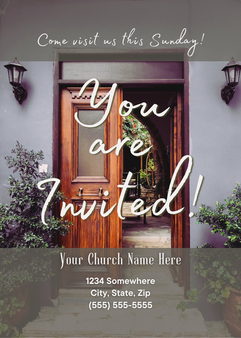 Church Announcement/invite Custom Template - Etsy