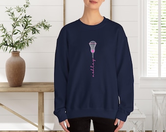 Gepersonaliseerde lacrosse-sweater. Aangepaste lacrosse-trui met naam. Lacrosse-sweater. Lacrossecadeaus voor vrouwen. Cadeaus voor team. Cadeau moeder