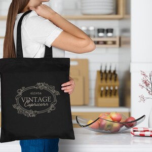 Personalized Capricorn Tote Bag, Vintage Capricorn Gift, Tote Bag, Aesthetic Tote Bag, Vintage Classic Book Tote Bag, Gift for Friend