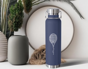 Gobelet de tennis personnalisé. Coupe de tennis personnalisée. Gobelet de tennis personnalisé avec raquette et cadeau prénom. Cadeau joueur de tennis. Idées cadeaux pour les amateurs de tennis