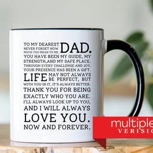 Heartfelt Fathers Day Quote Gift, Memorable Gift For Dad, Fathers Day Gifts, Mug Gift For Daddy, Gift For Husband From Wife, Dad Gift Ideas